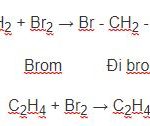 Lý thuyết CH2 = CH2 + Br2 → Br - CH2 - CH2 - Br và bài tập có đáp án